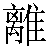 Chinese Character 离 li2 Traditional Version